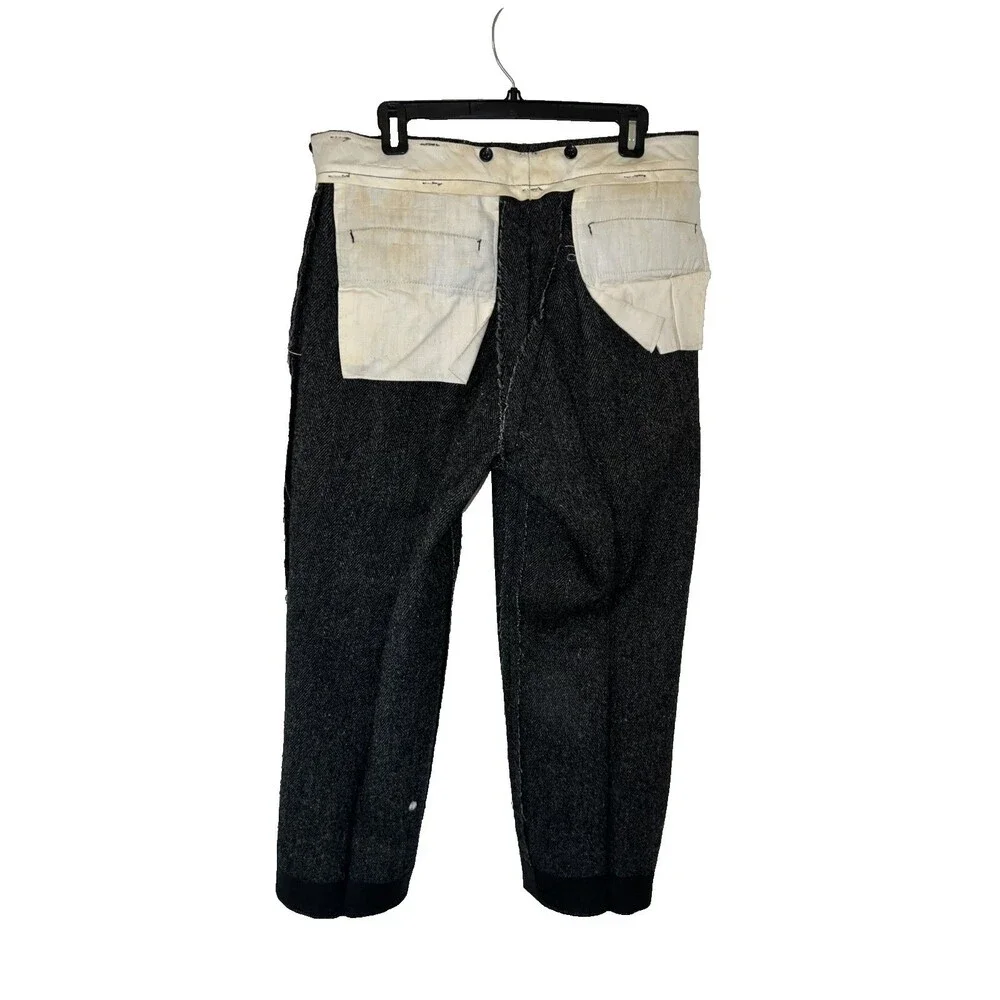 Vtg LL Bean Freeport Maine Thick Heavy Men Wool Pants Hunting Tweed Plaid 34x28